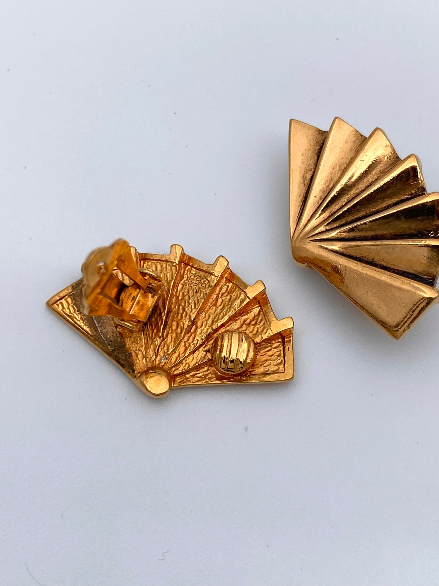Clips "éventails" plaqués or