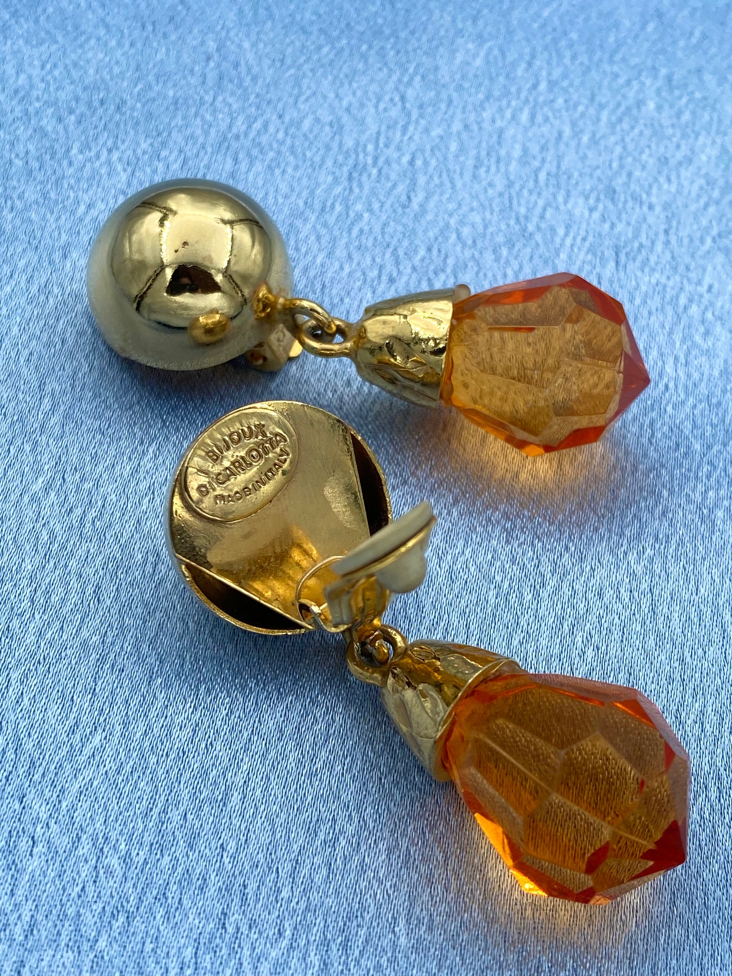 Clips pampilles oranges