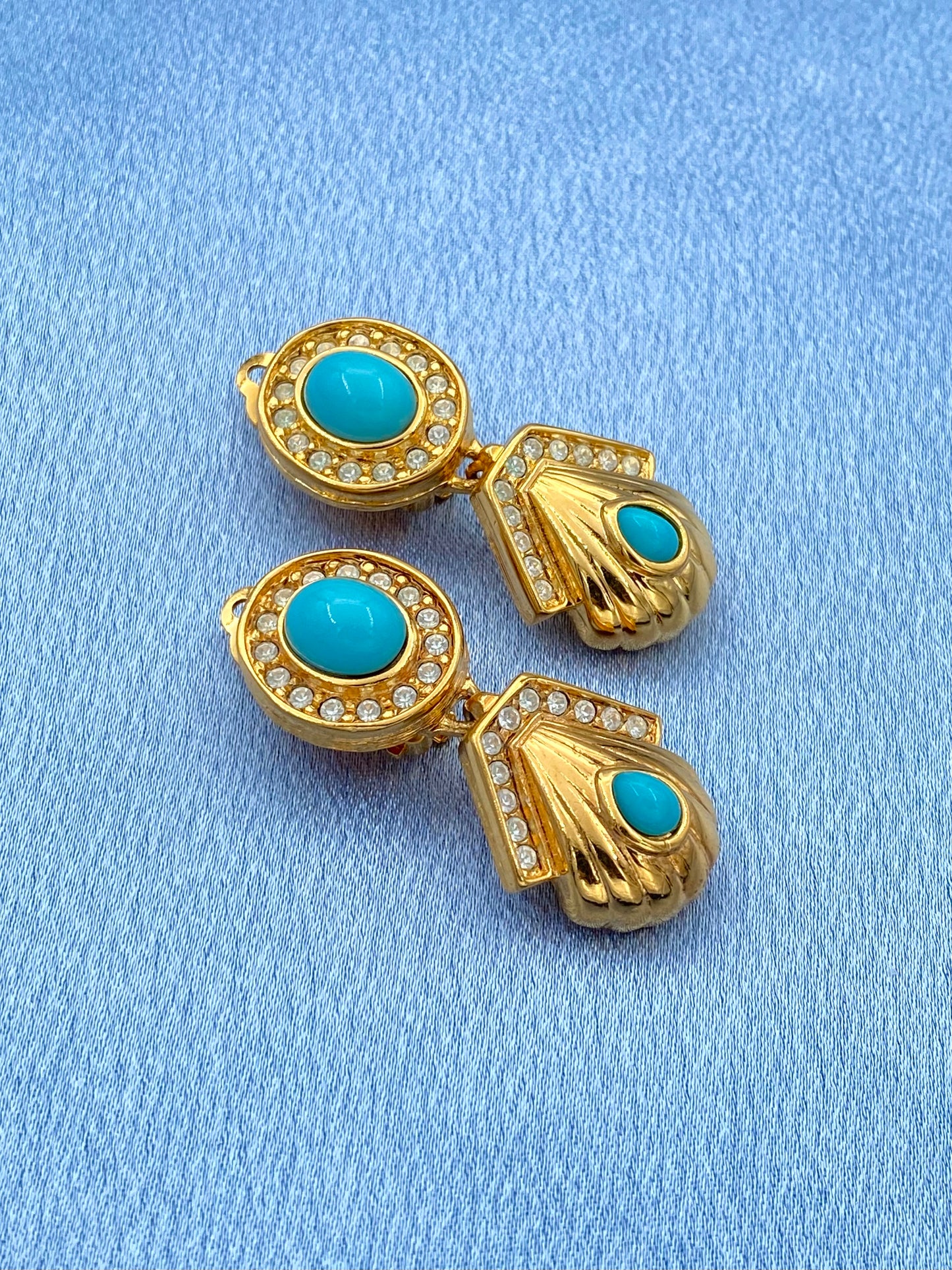 Clips turquoise "Carven"