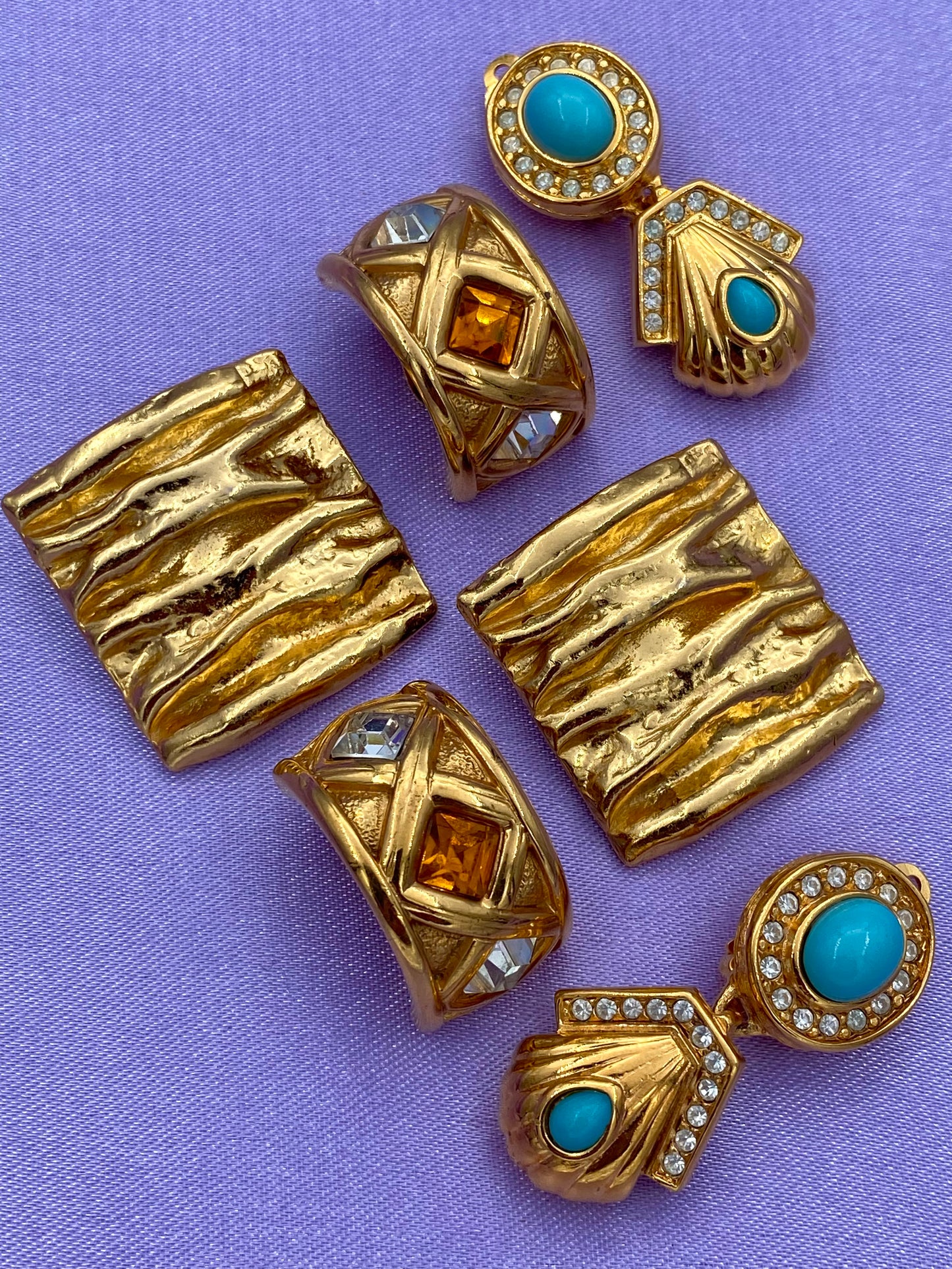 Clips turquoise "Carven"