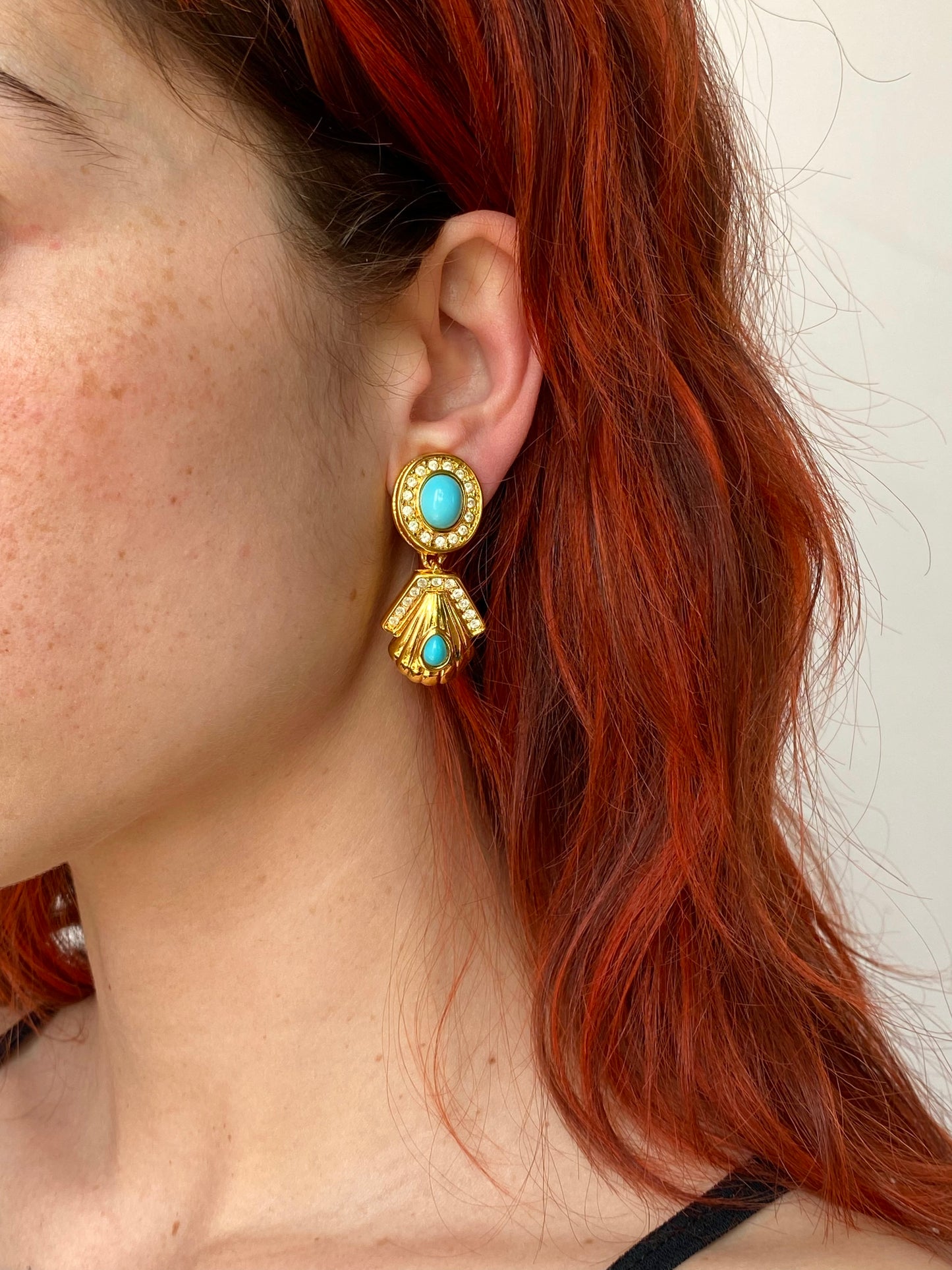 Clips turquoise "Carven"