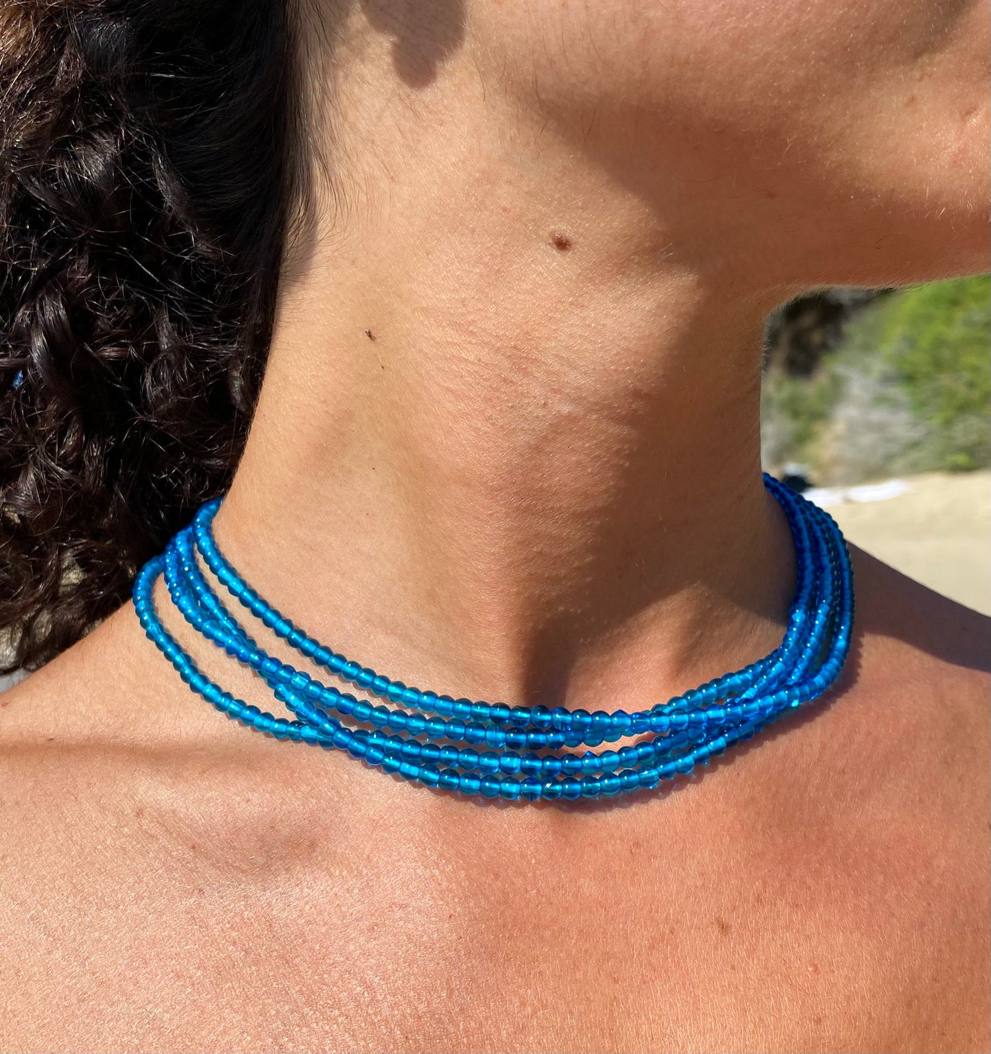 Collier de perles turquoises