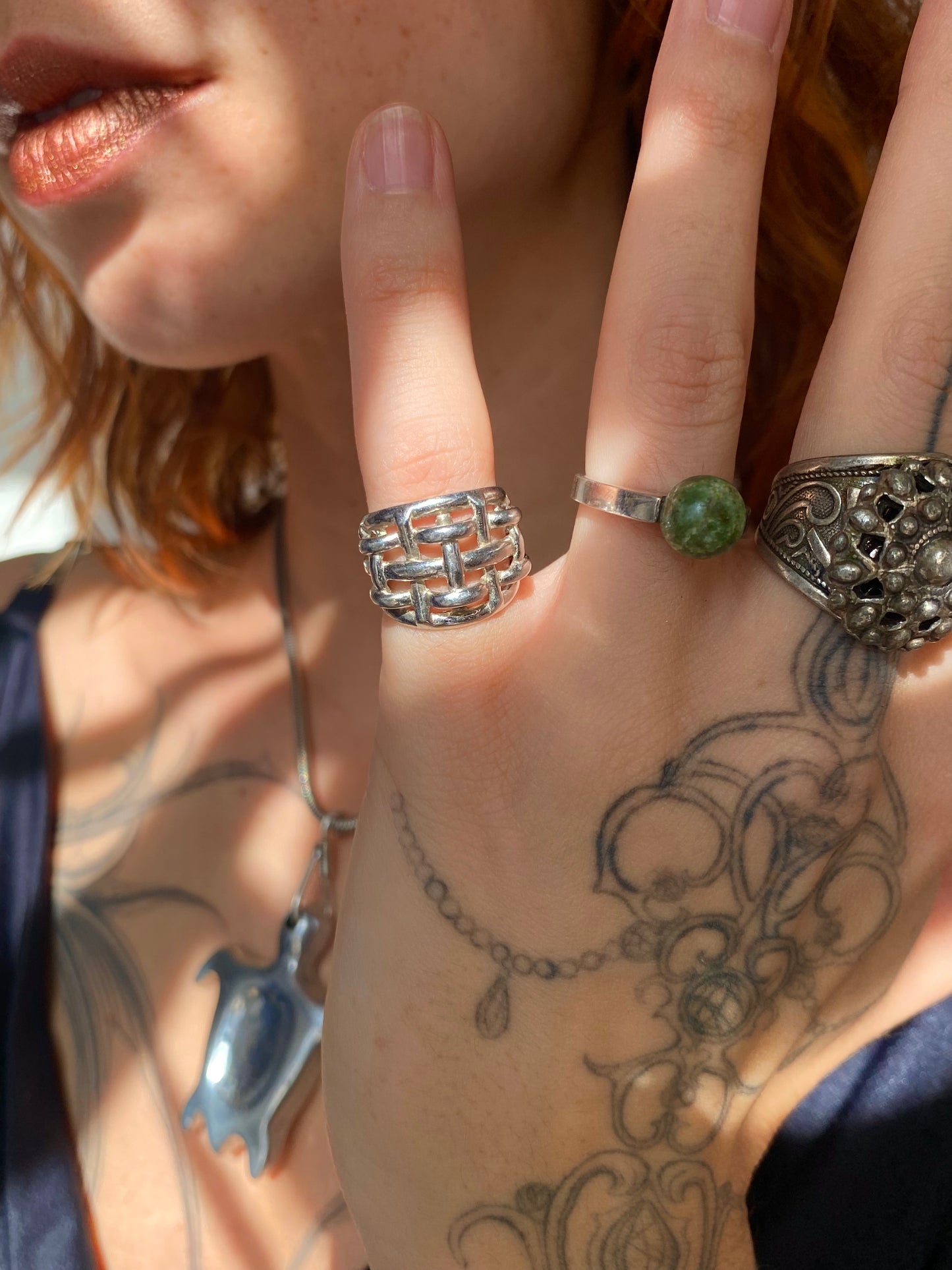 Bague argent tressée