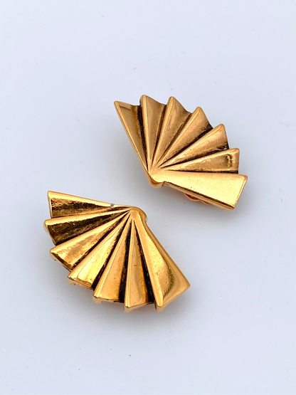 Clips "éventails" plaqués or