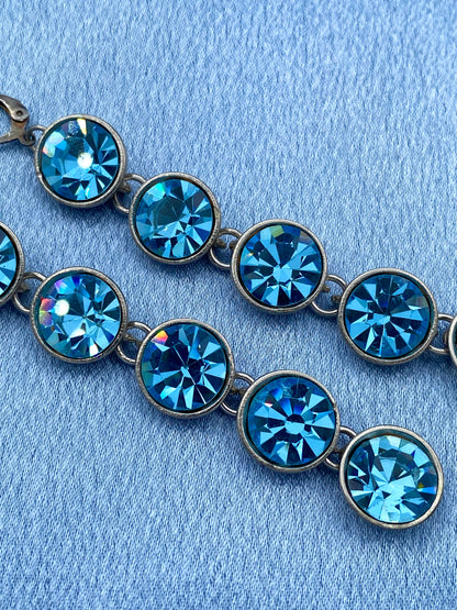 Boucles pendantes cristaux