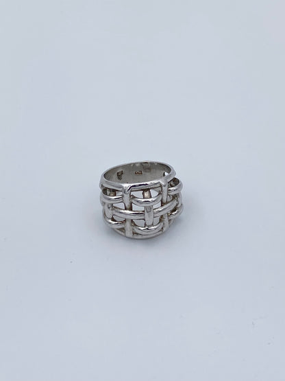 Bague argent tressée