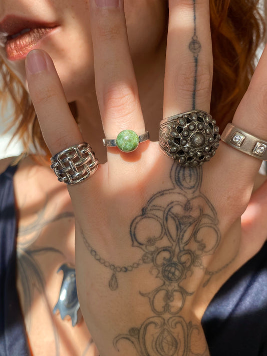 Bague argent pierre dure